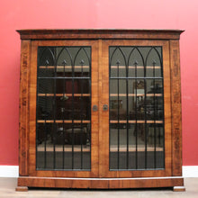 Load image into Gallery viewer, x SOLD Antique French Biedermeier Bookcase or China Display Cabinet with Inlay. B12179