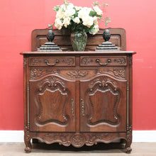 Load image into Gallery viewer, x SOLD Antique French Oak Sideboard or Two Door / Drawer Hall or Entry Cabinet. B12194