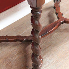 Load image into Gallery viewer, Antique English Mahogany Barley Twist Hall Console Table or Small Desk B13006