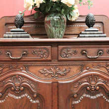 Load image into Gallery viewer, x SOLD Antique French Oak Sideboard or Two Door / Drawer Hall or Entry Cabinet. B12194