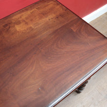 Load image into Gallery viewer, Antique English Mahogany Barley Twist Hall Console Table or Small Desk B13006