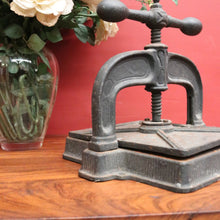 Load image into Gallery viewer, Antique French Cast Iron Book Press – Decorative, Functional, Useful. B12315