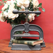 Load image into Gallery viewer, Antique French Cast Iron Book Press – Decorative, Functional, Useful. B12315