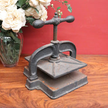 Load image into Gallery viewer, Antique French Cast Iron Book Press – Decorative, Functional, Useful. B12315