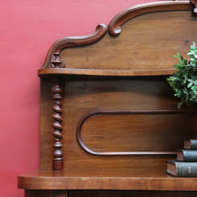 Load image into Gallery viewer, Antique English Mahogany 2 Door Barley Twist Columns Arched Panels with Carved backboard B13013