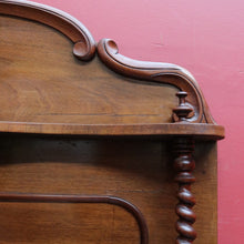 Load image into Gallery viewer, Antique English Mahogany 2 Door Barley Twist Columns Arched Panels with Carved backboard B13013