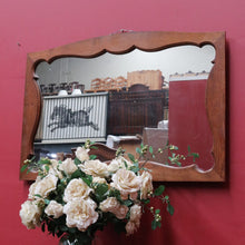 Load image into Gallery viewer, Vintage French Oak Art Nouveau Arched Wall Hanging Mirror B13016