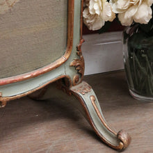 Load image into Gallery viewer, x SOLD Antique French Fire Screen, Hand-made Tapestry Insert - French Grey-Green and Gilt Finish. B12195