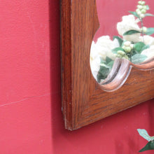 Load image into Gallery viewer, Vintage French Oak Art Nouveau Arched Wall Hanging Mirror B13016