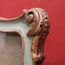 Load image into Gallery viewer, x SOLD Antique French Fire Screen, Hand-made Tapestry Insert - French Grey-Green and Gilt Finish. B12195