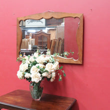 Load image into Gallery viewer, Vintage French Oak Art Nouveau Arched Wall Hanging Mirror B13016