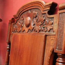 Load image into Gallery viewer, x SOLD Pair of Antique Mahogany and Leather Armchairs, Carved detail, Castors. B12189