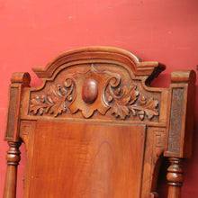 Load image into Gallery viewer, x SOLD Pair of Antique Mahogany and Leather Armchairs, Carved detail, Castors. B12189