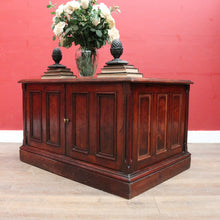 Load image into Gallery viewer, Antique English Oak 8 Drawer Leather Top Brass handles Office Desk with Cabinet Back B13010