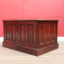 Load image into Gallery viewer, Antique English Oak 8 Drawer Leather Top Brass handles Office Desk with Cabinet Back B13010