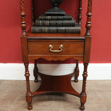 Load image into Gallery viewer, x SOLD English Side Table with Square Top, Scalloped Apron, Turned Legs and Drawer. B12602