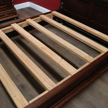 Load image into Gallery viewer, An impressive Antique French Walnut Queen Size Bed - Head, Foot, Rail and Slats B13017