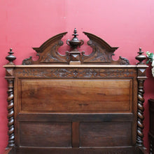 Load image into Gallery viewer, An impressive Antique French Walnut Queen Size Bed - Head, Foot, Rail and Slats B13017