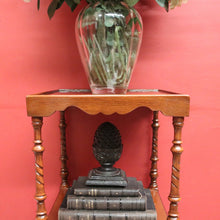 Load image into Gallery viewer, x SOLD English Side Table with Square Top, Scalloped Apron, Turned Legs and Drawer. B12602