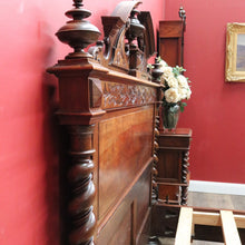 Load image into Gallery viewer, An impressive Antique French Walnut Queen Size Bed - Head, Foot, Rail and Slats B13017