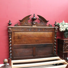 Load image into Gallery viewer, An impressive Antique French Walnut Queen Size Bed - Head, Foot, Rail and Slats B13017
