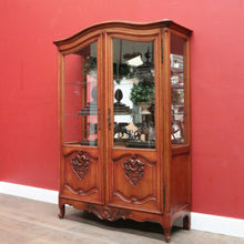 Load image into Gallery viewer, x SOLD Antique French Oak Bookcase, Eight Drawer Display Cabinet or Cupboard, Glass Doors. B12192