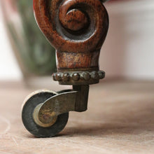 Load image into Gallery viewer, Antique English, Brazilian Rosewood Carved Louis XV Style Stool with Floral Tapestry Seat. B12603