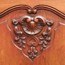 Load image into Gallery viewer, x SOLD Antique French Oak Bookcase, Eight Drawer Display Cabinet or Cupboard, Glass Doors. B12192