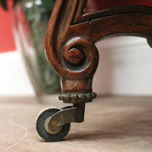 Load image into Gallery viewer, Antique English, Brazilian Rosewood Carved Louis XV Style Stool with Floral Tapestry Seat. B12603