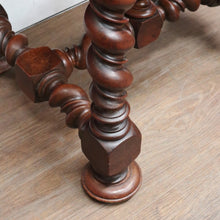 Load image into Gallery viewer, Anrique French Walnut Bedside Table with Marble and Barley twist legs B13018