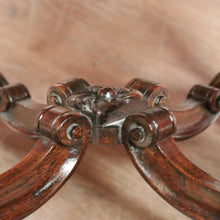 Load image into Gallery viewer, Antique English, Brazilian Rosewood Carved Louis XV Style Stool with Floral Tapestry Seat. B12603