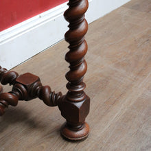Load image into Gallery viewer, Anrique French Walnut Bedside Table with Marble and Barley twist legs B13018