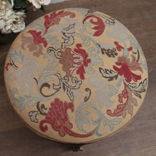 Load image into Gallery viewer, Antique English, Brazilian Rosewood Carved Louis XV Style Stool with Floral Tapestry Seat. B12603