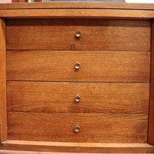 Load image into Gallery viewer, x SOLD Antique French Oak Bookcase, Eight Drawer Display Cabinet or Cupboard, Glass Doors. B12192