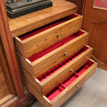 Load image into Gallery viewer, x SOLD Antique French Oak Bookcase, Eight Drawer Display Cabinet or Cupboard, Glass Doors. B12192