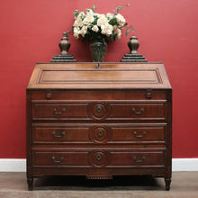 Load image into Gallery viewer, x SOLD Antique French Oak Writing Bureau c1830 – 3 Lower Drawers, Fitted Interior. B12591