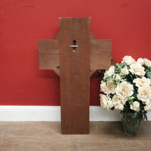 Load image into Gallery viewer, x SOLD Antique Art Deco French Christ on the Cross, Sculpture Wall Art Carved Face of Jesus. B11749