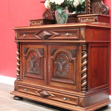Load image into Gallery viewer, Antique French Walnut Mirror Back Dressing Table Cabinet Bedroom with Drawers B13019