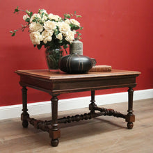 Load image into Gallery viewer, x SOLD Antique French Oak Cross Stretcher Base Coffee Table or Side Lamp Table B11450