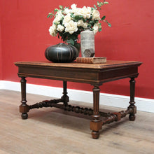 Load image into Gallery viewer, x SOLD Antique French Oak Cross Stretcher Base Coffee Table or Side Lamp Table B11450