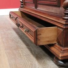 Load image into Gallery viewer, Antique French Walnut Mirror Back Dressing Table Cabinet Bedroom with Drawers B13019