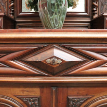 Load image into Gallery viewer, Antique French Walnut Mirror Back Dressing Table Cabinet Bedroom with Drawers B13019