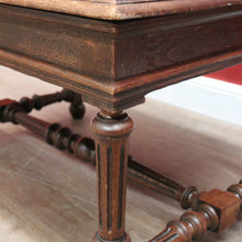 Load image into Gallery viewer, x SOLD Antique French Oak Cross Stretcher Base Coffee Table or Side Lamp Table B11450