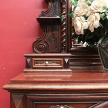 Load image into Gallery viewer, Antique French Walnut Mirror Back Dressing Table Cabinet Bedroom with Drawers B13019