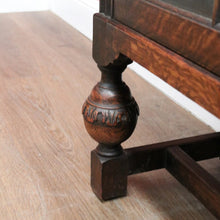 Load image into Gallery viewer, x SOLD Antique English Oak China Cabinet - Two Door, Display Cabinet or Bookcase. B12198