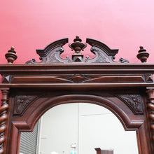 Load image into Gallery viewer, Antique French Walnut Mirror Back Dressing Table Cabinet Bedroom with Drawers B13019