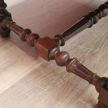 Load image into Gallery viewer, x SOLD Antique French Oak Cross Stretcher Base Coffee Table or Side Lamp Table B11450