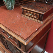 Load image into Gallery viewer, Antique French Walnut Mirror Back Dressing Table Cabinet Bedroom with Drawers B13019