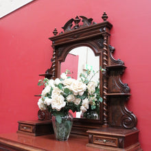 Load image into Gallery viewer, Antique French Walnut Mirror Back Dressing Table Cabinet Bedroom with Drawers B13019