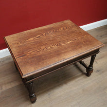 Load image into Gallery viewer, x SOLD Antique French Oak Cross Stretcher Base Coffee Table or Side Lamp Table B11450